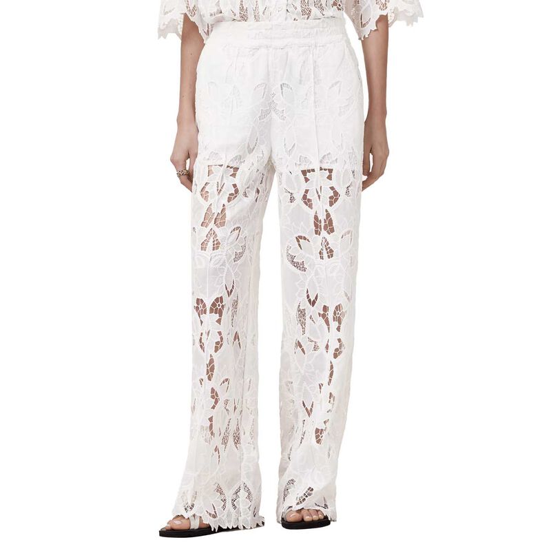 AllSaints Charli Embroidered Straight Fit Trousers image number 0
